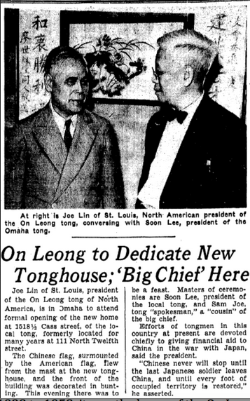 Scan of Newspaper Article: On Leong to Dedicate New Tonghouse; 'Big Chief' Here